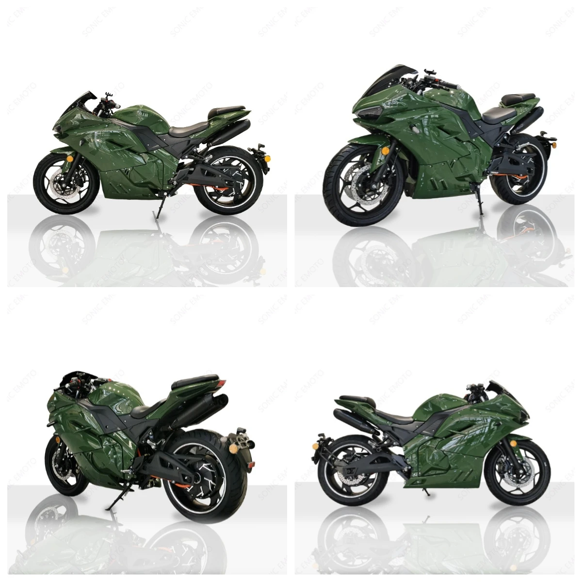 luyuan Hub Motor 17inch Wide Tyre Electric Motorcycle with 3kw-10kw Large Power EV Moto