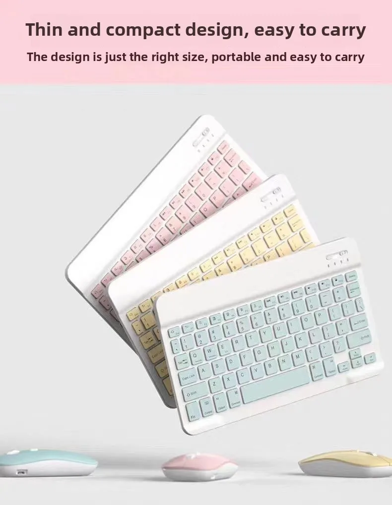 10 Inch Bluetooth Keyboard Three System Universal Keyboard, Laptop Wireless External Connection Portable Lightweight and Compact