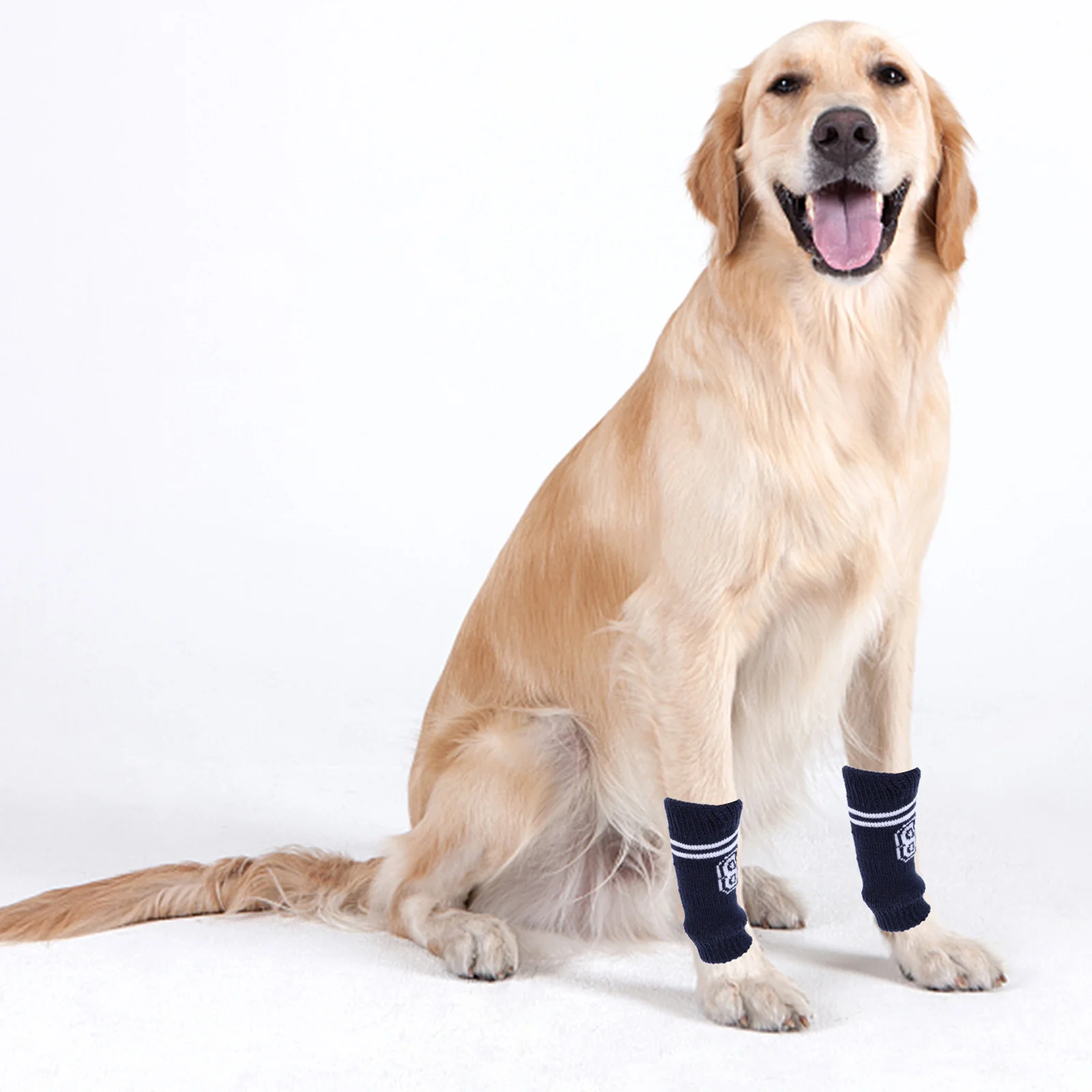 

4Pcs Warm Dog Socks Anti-Slip Leg Covers for Pets Soft Skin-Friendly Material Does Not Fall Off Easily Dog Leggings