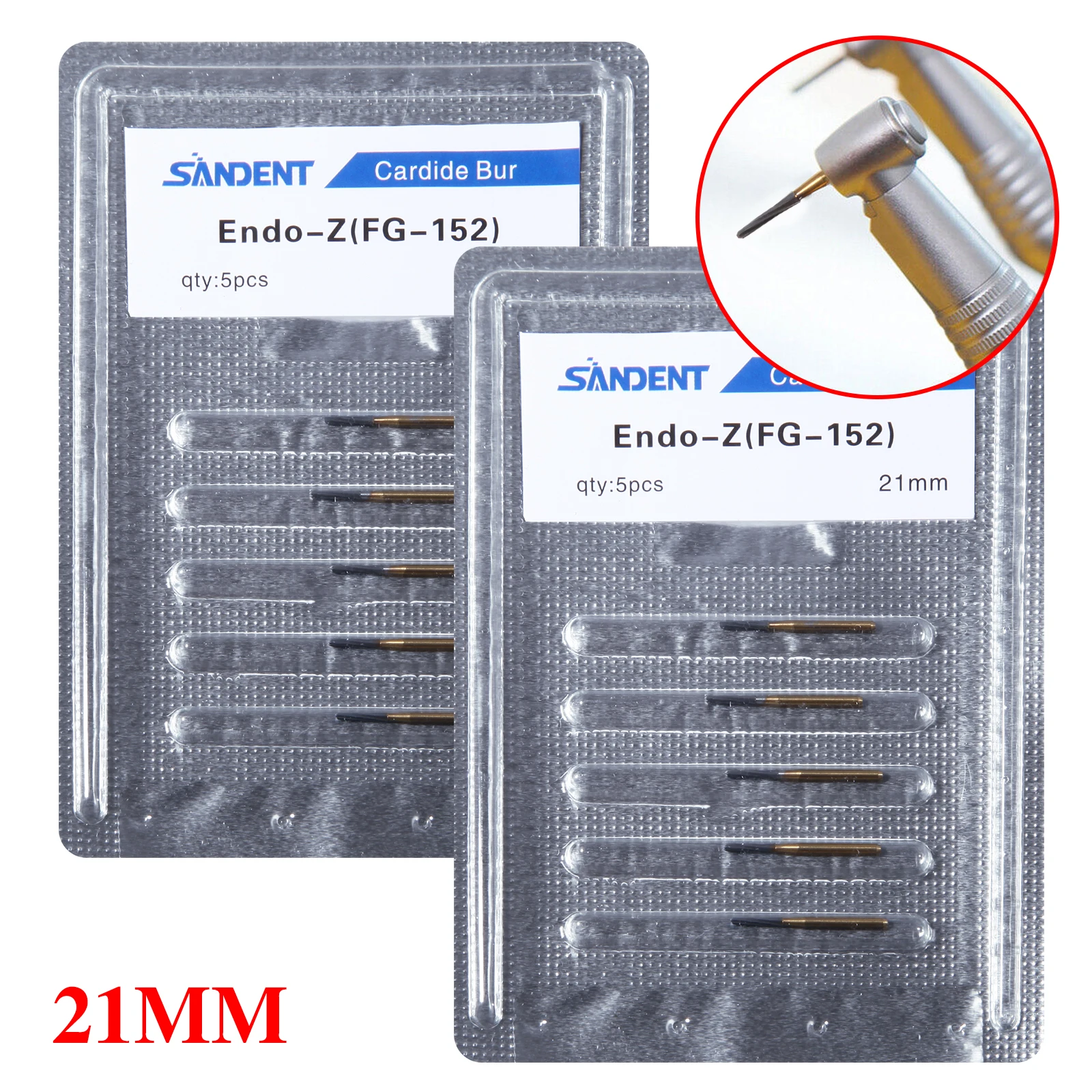 Dental Lab Surgical Endo Endo-Z Carbide Tungsten Steel Trim Finishing Drill FG 1.6m Bur 21/23/25/28mm Fit High Turbine Handpiece
