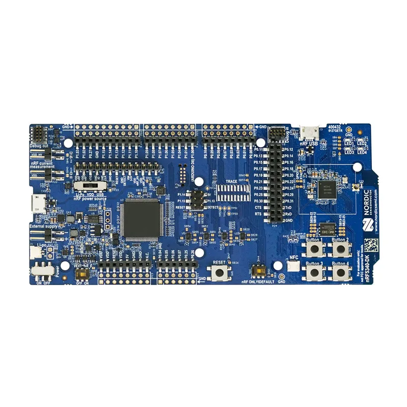 NRF5340-DK Development kit a dual-core Bluetooth 5.3 SoC supporting Bluetooth Low Energy, Bluetooth mesh, NFC, Thread and Zigbee