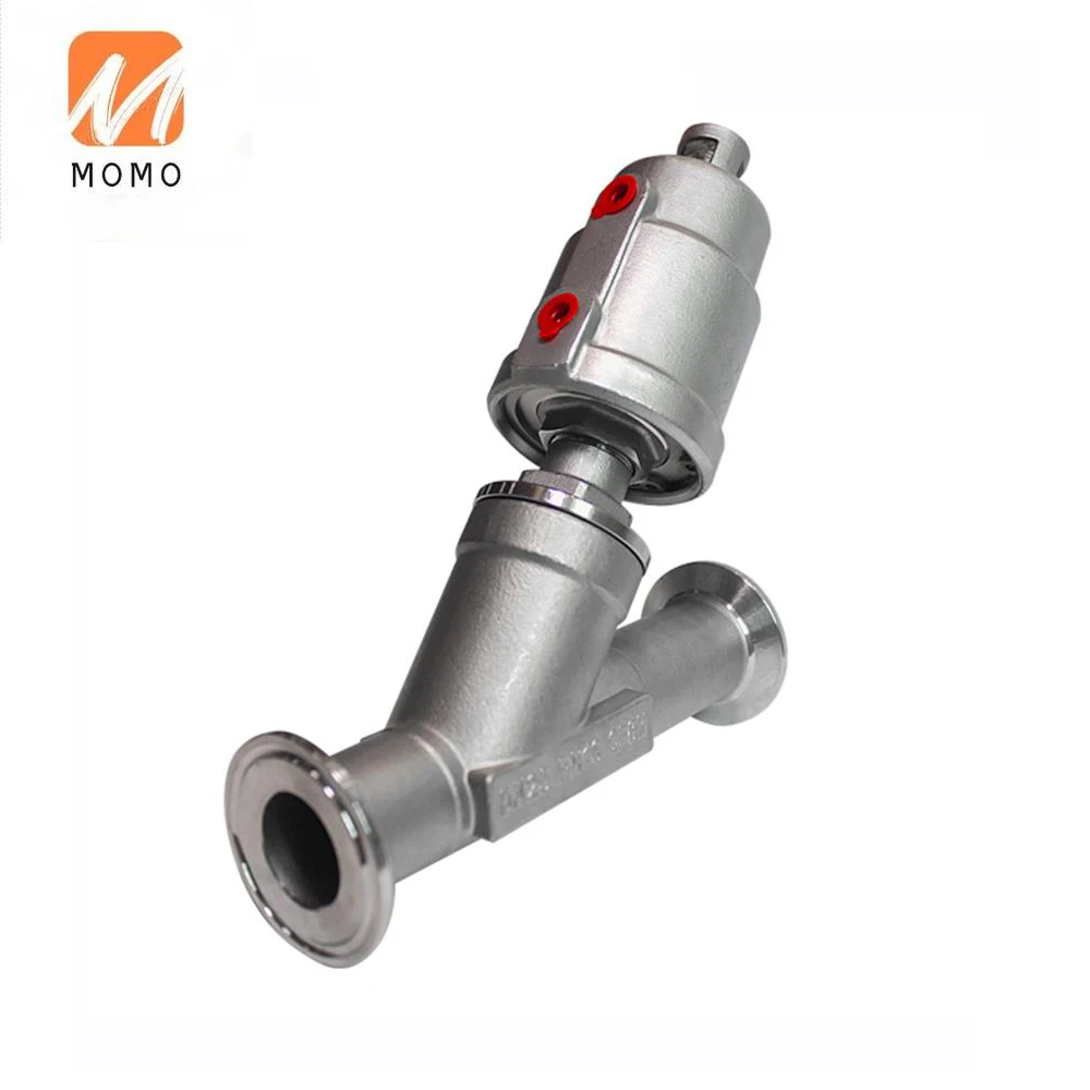 2/2 way stainless steel ferrule connection pneumatic angle seat valve