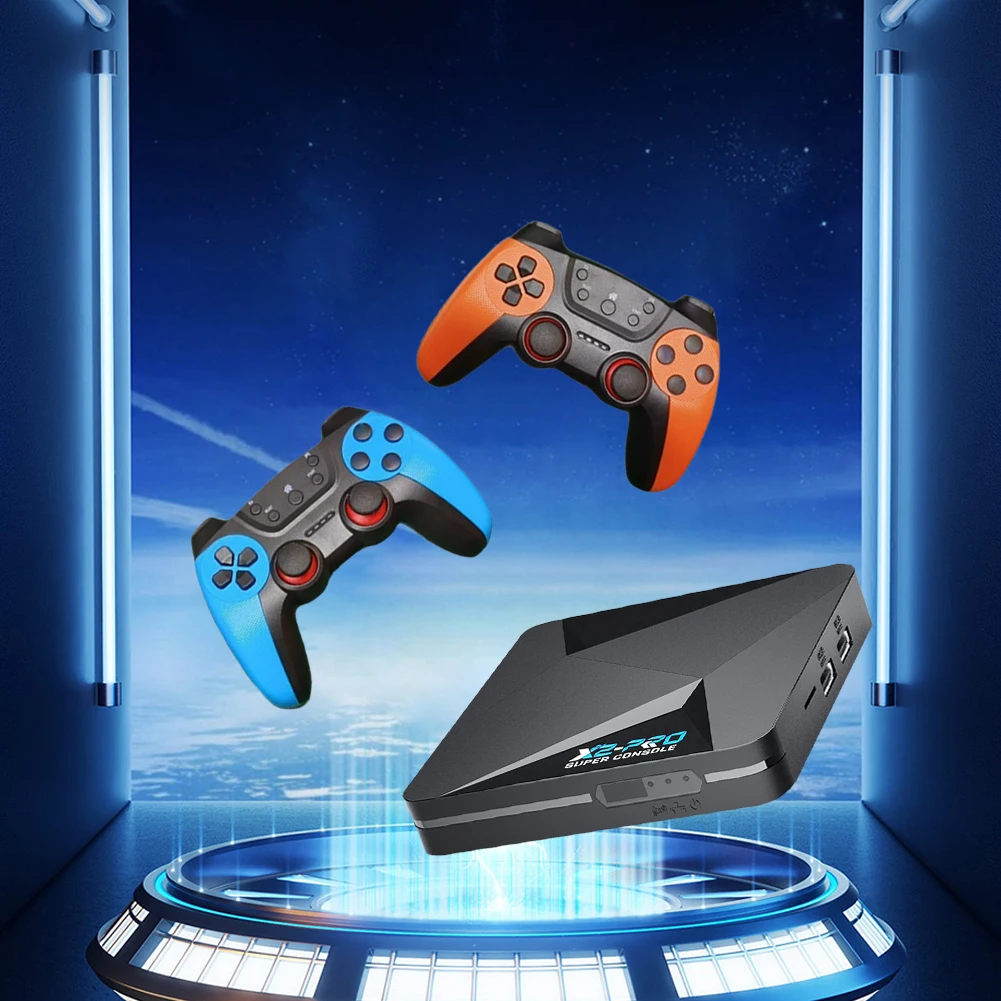 X2 PRO TV Game Console 3 System Android 9.0+EmuELEC 4.3+coreelec Compatible 4K HD Multi Functional Home Entertainment Game Box