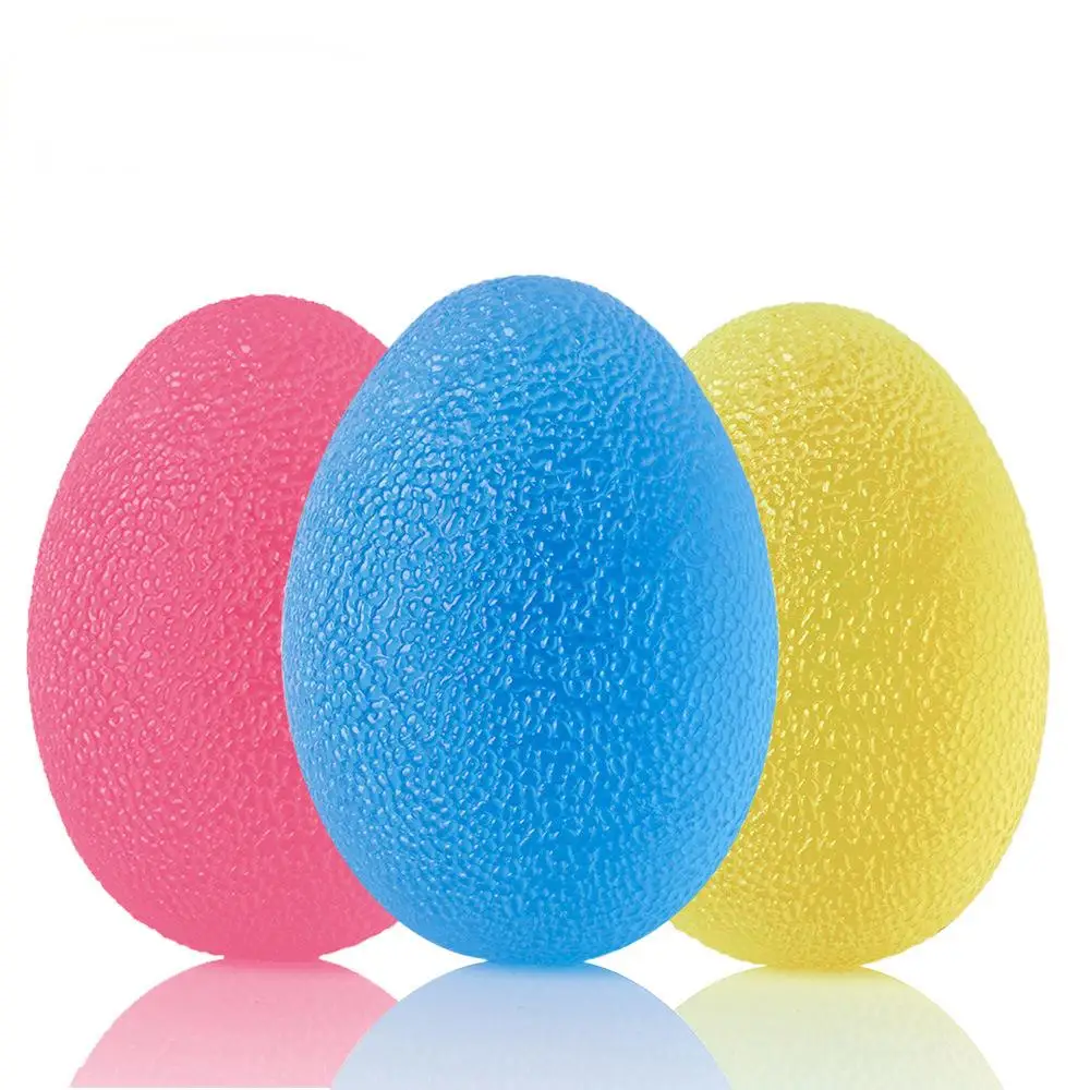 

Blister Packaging Egg Shaped Grip Ball Silicone Hand And Finger Training Grip Device Portable Fitness Device Egg Ball