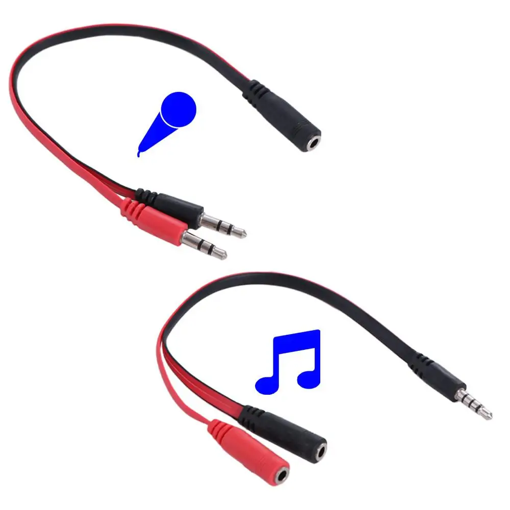 1 Male To 2 Female 3.5 Jack Audio Splitter Cable Audio Cable 1 Female To 2 Male Adapter Cord PVC