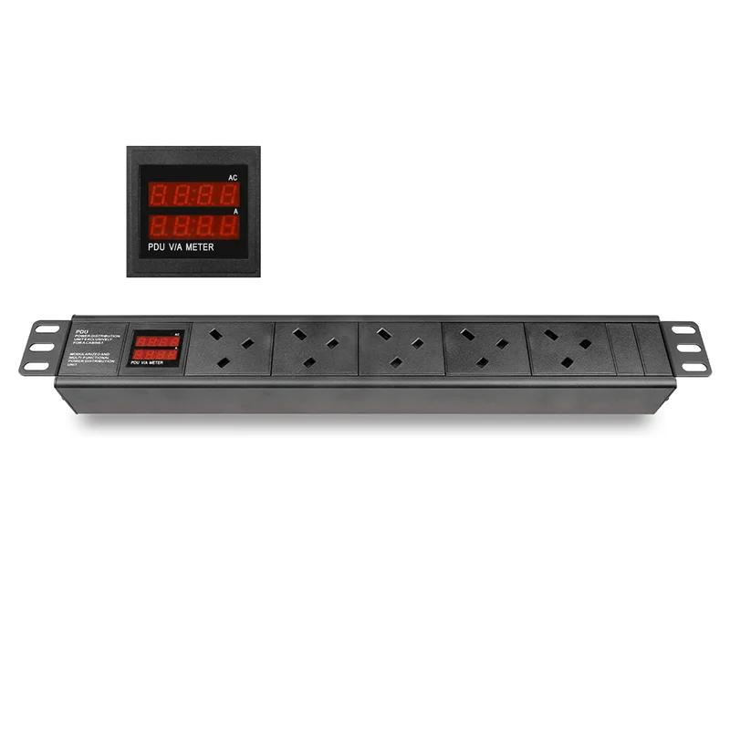 

rack PDU 1U 13a 19 inch 5way UK data center server mount pdu power socket