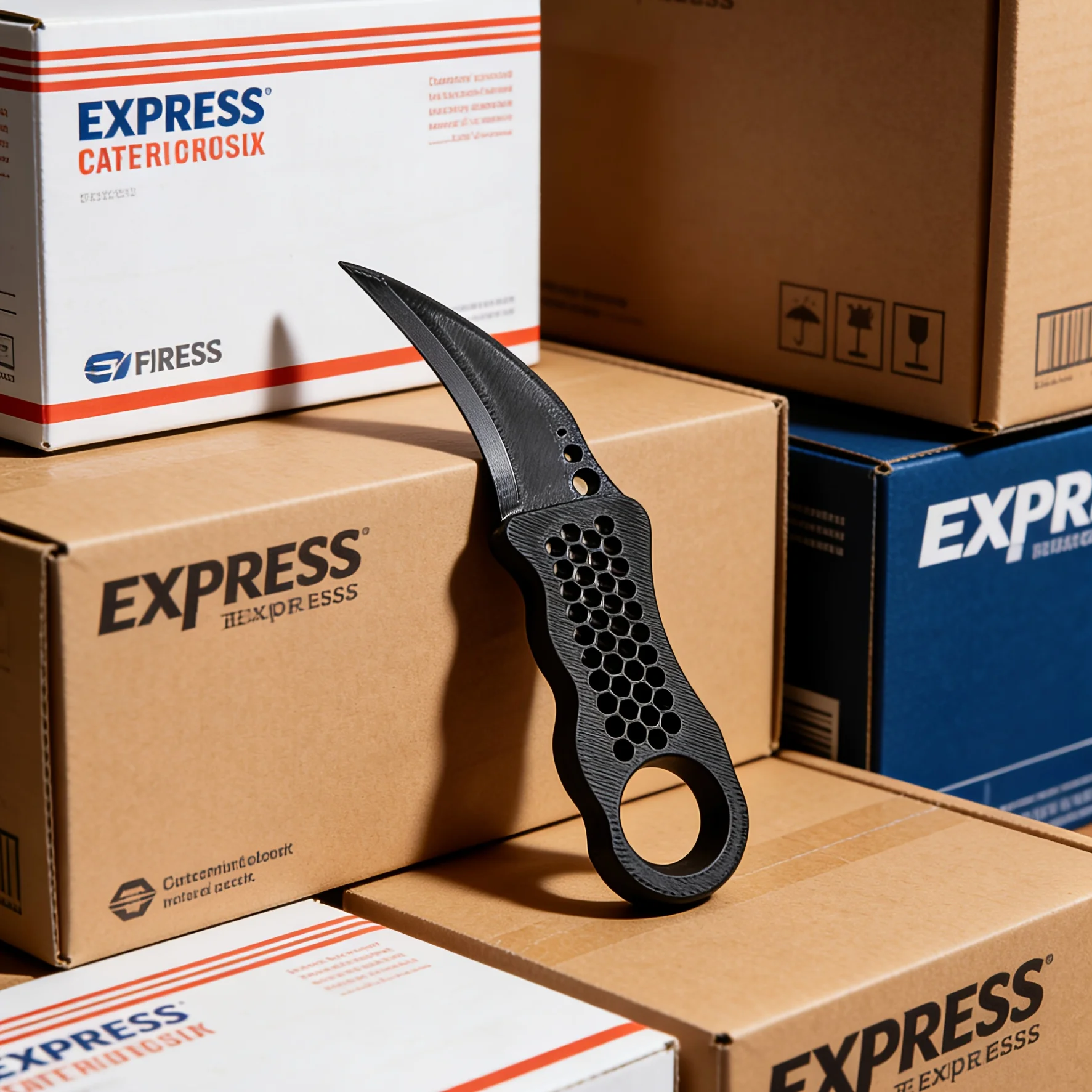 1-Piece Black Package Opener Unboxing Knife, Tape Cutter, Utility Knife for Cutting Paper and Sealing Film, Portable, Molded Handle, Non-Slip Design, Eco-Friendly Material, Convenient and Safe Tool for Opening Packages, Office and Home Use