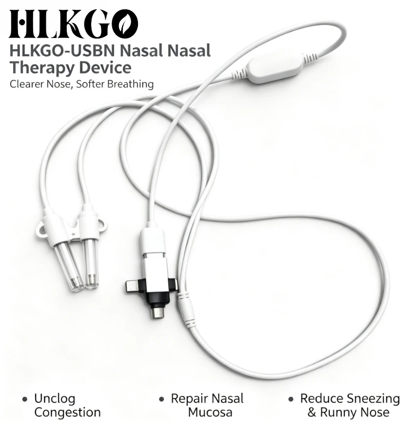 Chronic Rhinitis Itchy Runny Nose Relief – Smart Red Light Nasal Device for Allergy Sinus Care Rechargeable