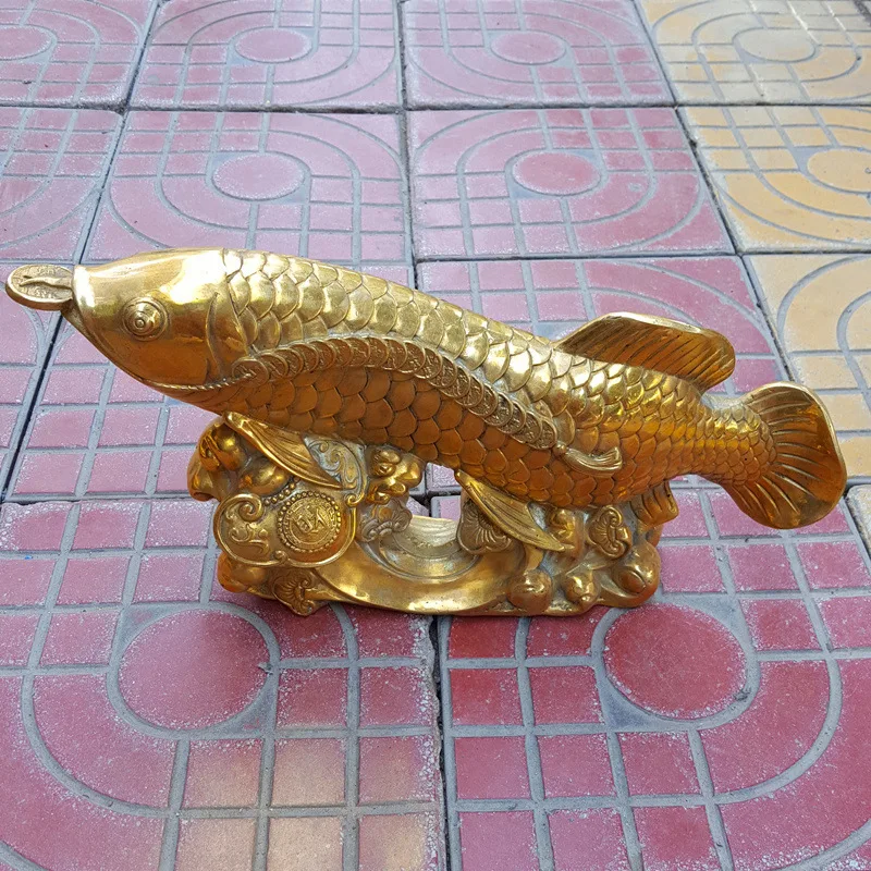 

Solid Copper Fish Ornament12Fish Ornament Large Brass Antique Style Fish Golden Dragon Fish Copper Fish Craft Money Fish