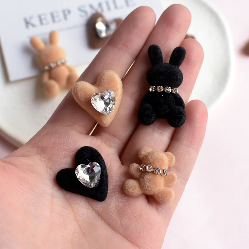 Rabbit Stickers Little Rabbit Bear 3D Non-stick Stickers 10Pcs  Mobile Phone Cases DIY Accessories Cute Cartoon 3D Stickers 2026