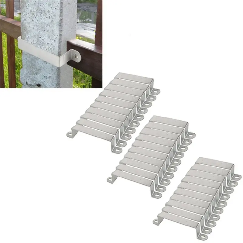 M11K-Fence Post Clips Stabilizer Fence Panel Brackets Security Brackets Repair Kit For Concrete, Wooden Posts