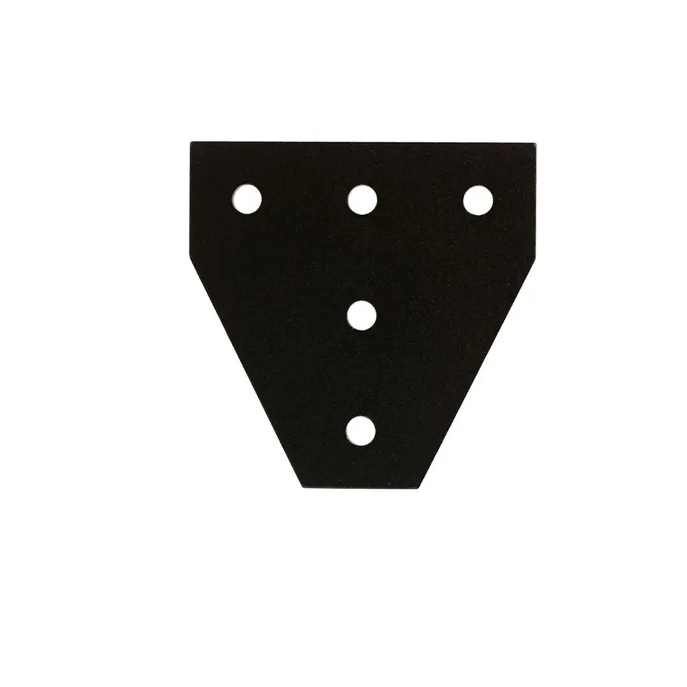 1Pcs 5 Hole Aluminum Profile Joint Board 90 Degree Aluminum Alloy Corner Angle Bracket Black Silver Oxidized Painted