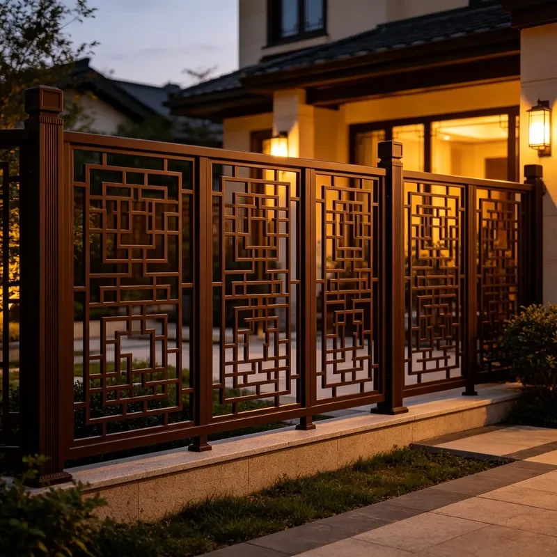 Heavy Aluminum Alloy Cut Privacy Fence Eco-friendly Anti-Impact Outdoor Villa Side Shield Landscape Safety Fencing