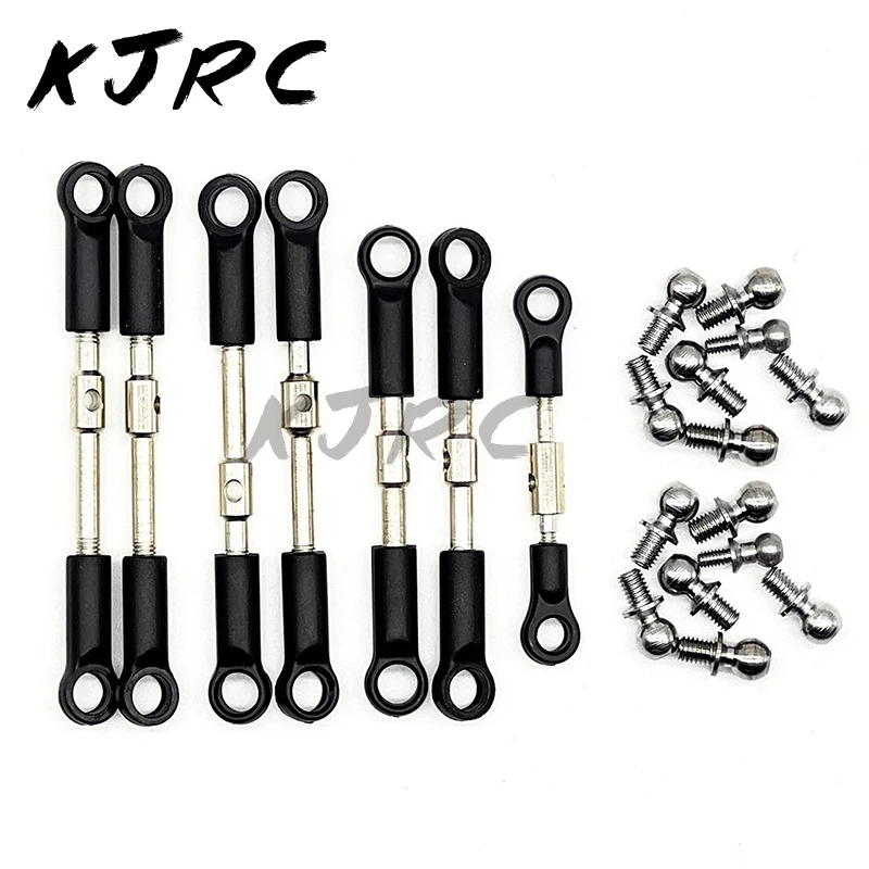 

Wltoys 144001 144002 144010 124016 124017 124018 124019 7Pcs Front Rear Tie Rod Linkage Servo Link Rod Set RC Car Spare Parts