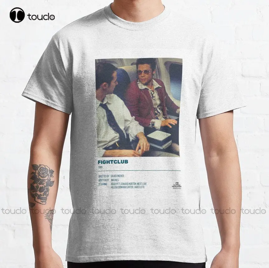 Fight Club Brad Pitt  Ed Norton-Edward Classic T-Shirt Girls White T Shirts Xs-5Xl Streetwear Unisex Christmas Gift