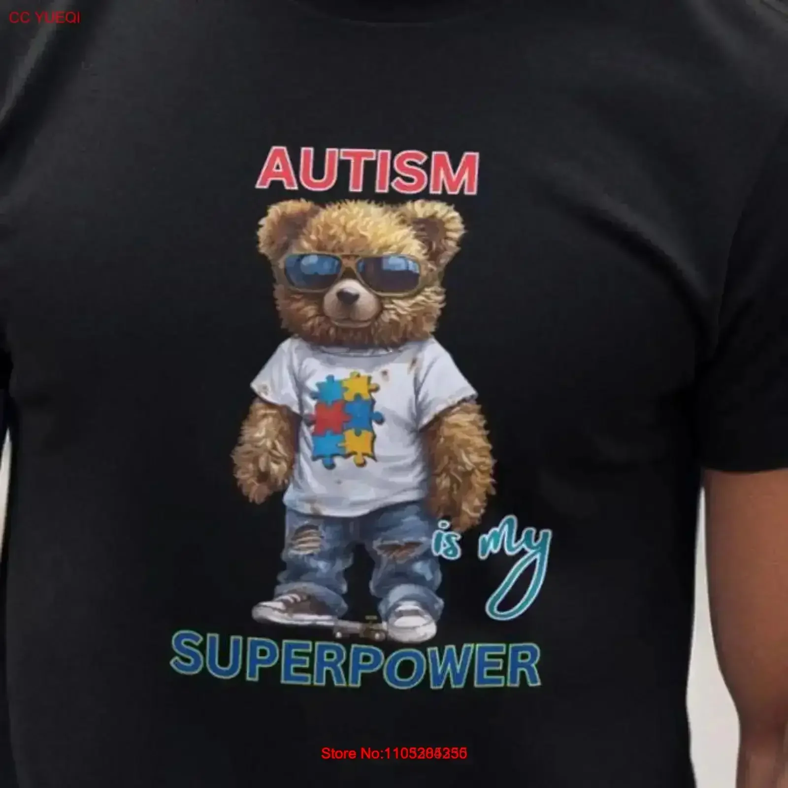 Autism is my Superpower T Shirt Crew Neck acceptance vintage Washed Casual Slightly streetwear Stylish Soft designer clothes