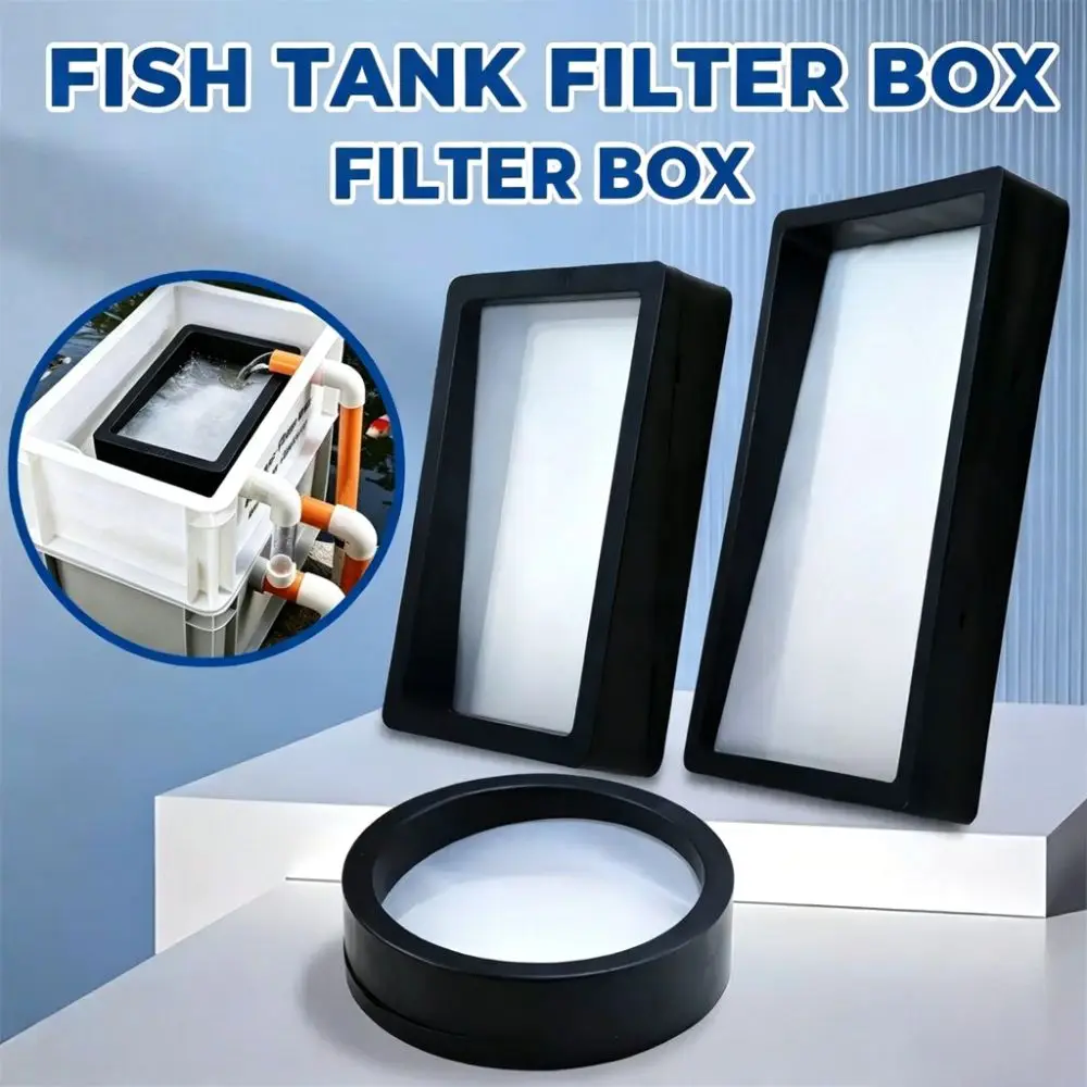 PVC Aquarium Filter Screen Nylon Mesh Reusable Fish Tank Filter Tray Rigid Frame Inclined Filter Surface Filter Mesh Box