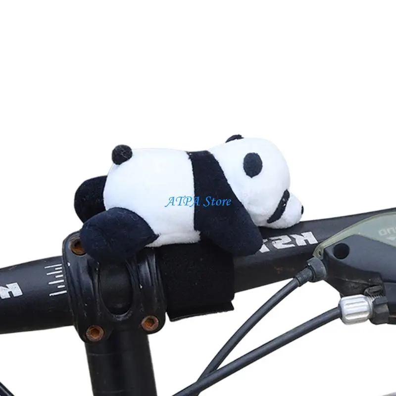 U13C Adorable Cartoon Panda Bike Handlebars Accessory with Multiple Mounting Option Panda Handlebars Charm for Cycling Fun