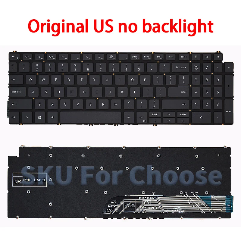 لوحة مفاتيح جديدة لـ Inspiron 15 7500 7501 5501 5502 5505 5508 5509 5590 3501 3505 P85F P102F #2