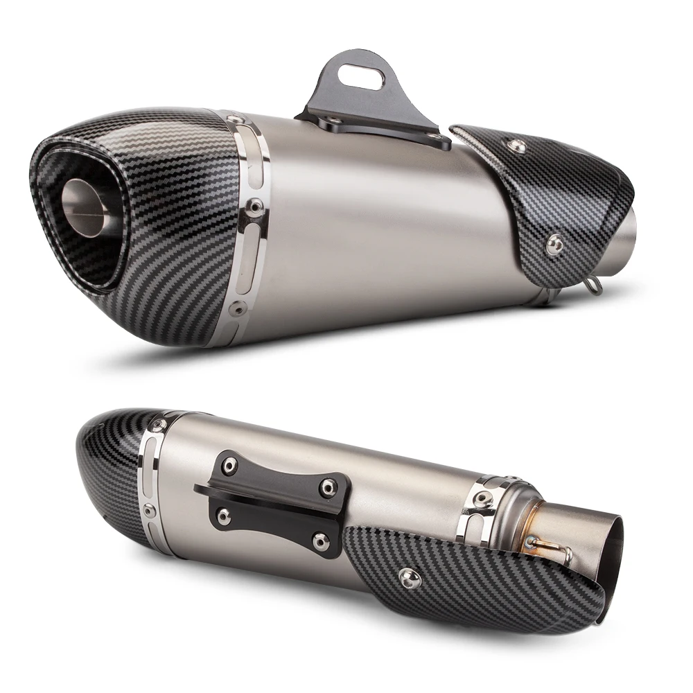 Motorcycle Exhaust System: Alpha Carbon Fiber Exhaust Pipe (S1/S4 Universal Fit) 51mm