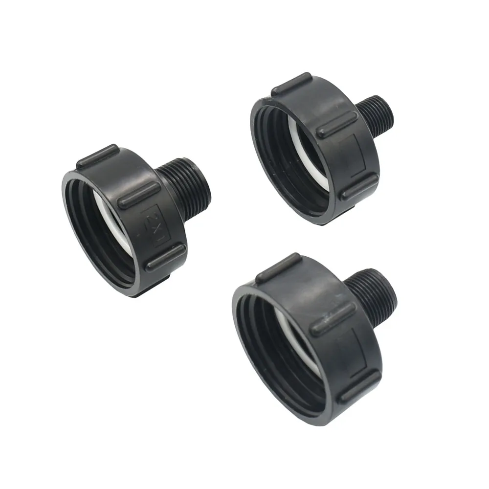 

S60 IBC Tank Adapter 1/2" 3/4" 1" Male Thread Water Tap Connectors Replace Ment Fittings Coupler