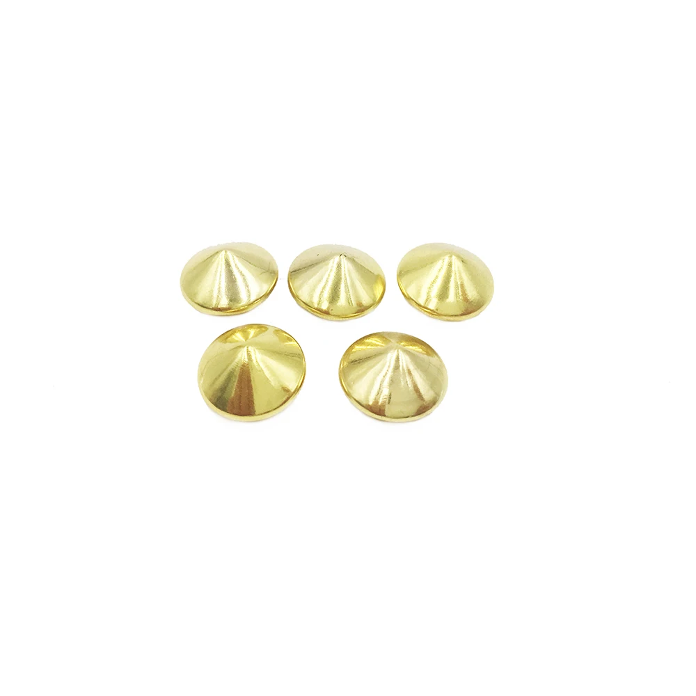 Imagem -02 - Conjunto de Rebites em Cone de Metal Dourado 10 mm Rebites com Pontas e Espinho para Pulseira Roupas de Vestuário Bolsa de Roupas 1000 Conjuntos