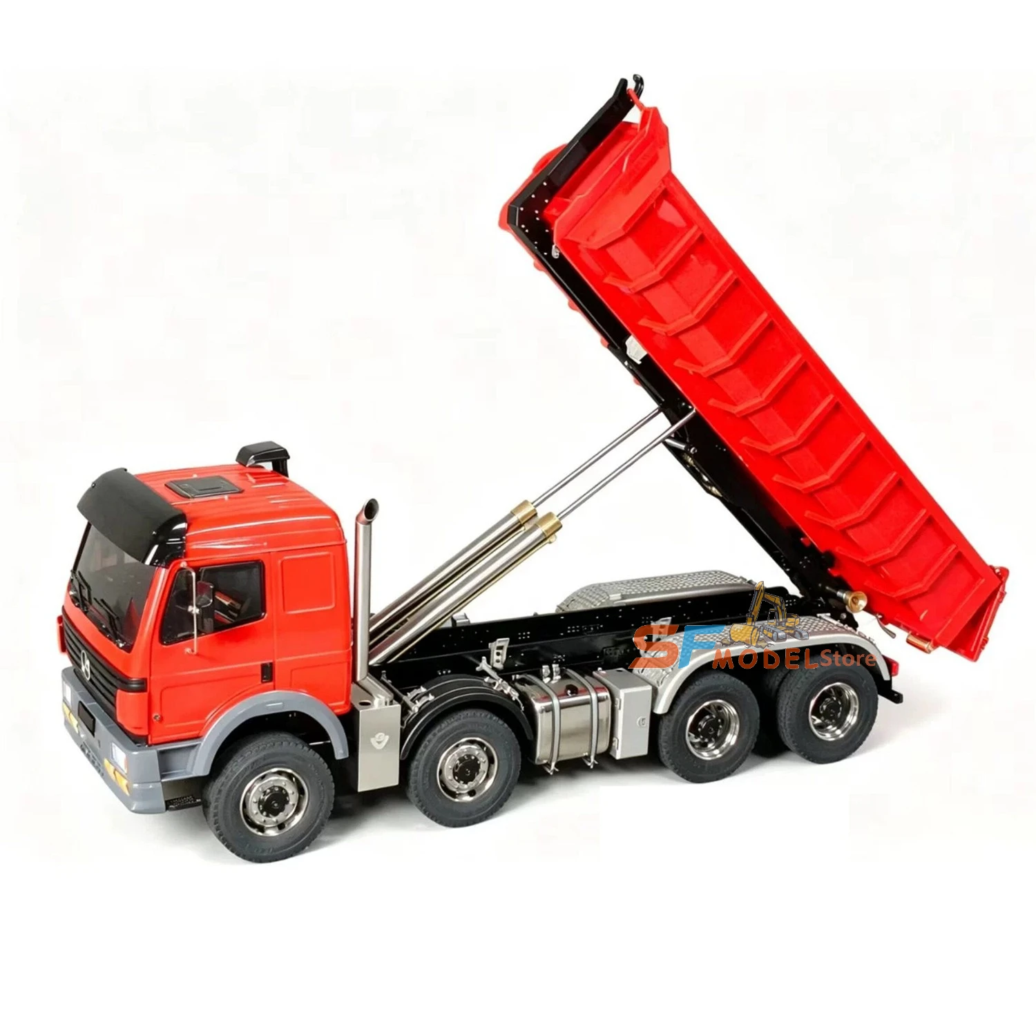 8x8 RCトラック 1/14 メタル油圧式ロールオンドンプ - Rc Hydraulic Dump Truck 8X8 Metal のレビューと価格