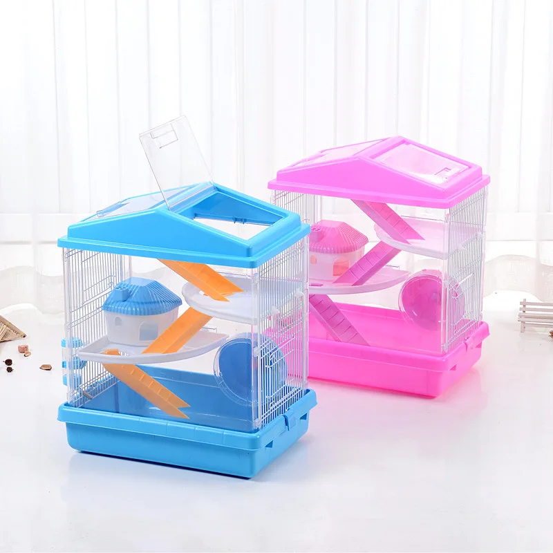

Hot Sale Pp Hamster Cage Clear Crystal Small Castle Big Color Hamster House for Sale