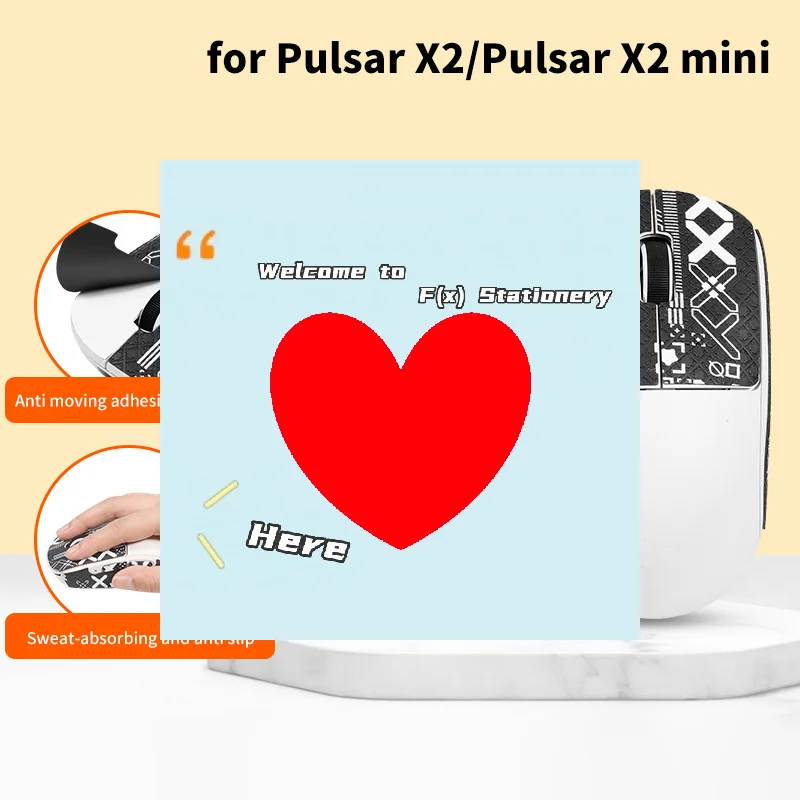 Non Slip Mouse Sticker For Pulsar Xlite X2/X2 MINI Mouse Grip Tape Skate Suck Sweat All Cover Gaming Accessories-F(x)