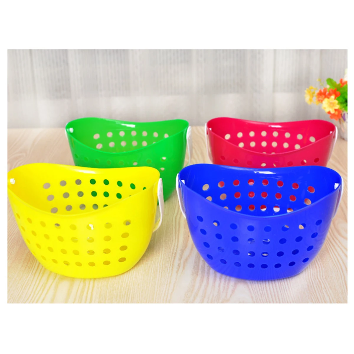 

3 Tier Bathroom Hanging Basket Storage Shower Kitchen Organizer Racks Yellow Huge Capacity Detachable Easy Hang