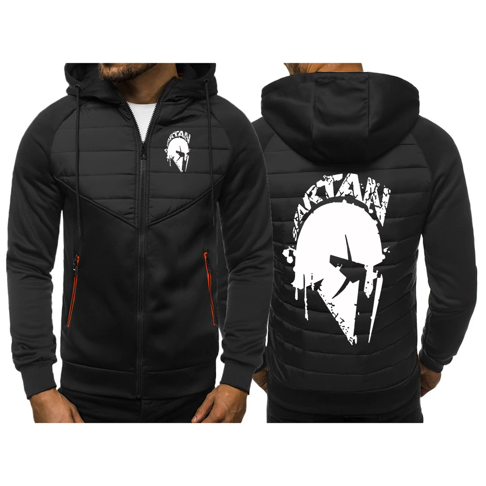 

Retro Spartan Men's Thick Warm Jacket Winter Casual Stand Collar Windproof Coat Fashionable hoodies jacket