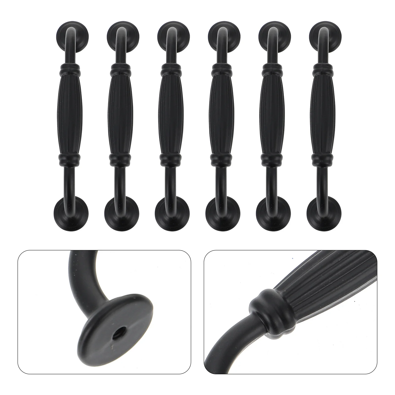 

6Pcs Cabinet Door Handle Aluminum Alloy Modern Simple Furniture Drawer Pulls Handle for Kitchen Wardrobe Dresser Bedroom