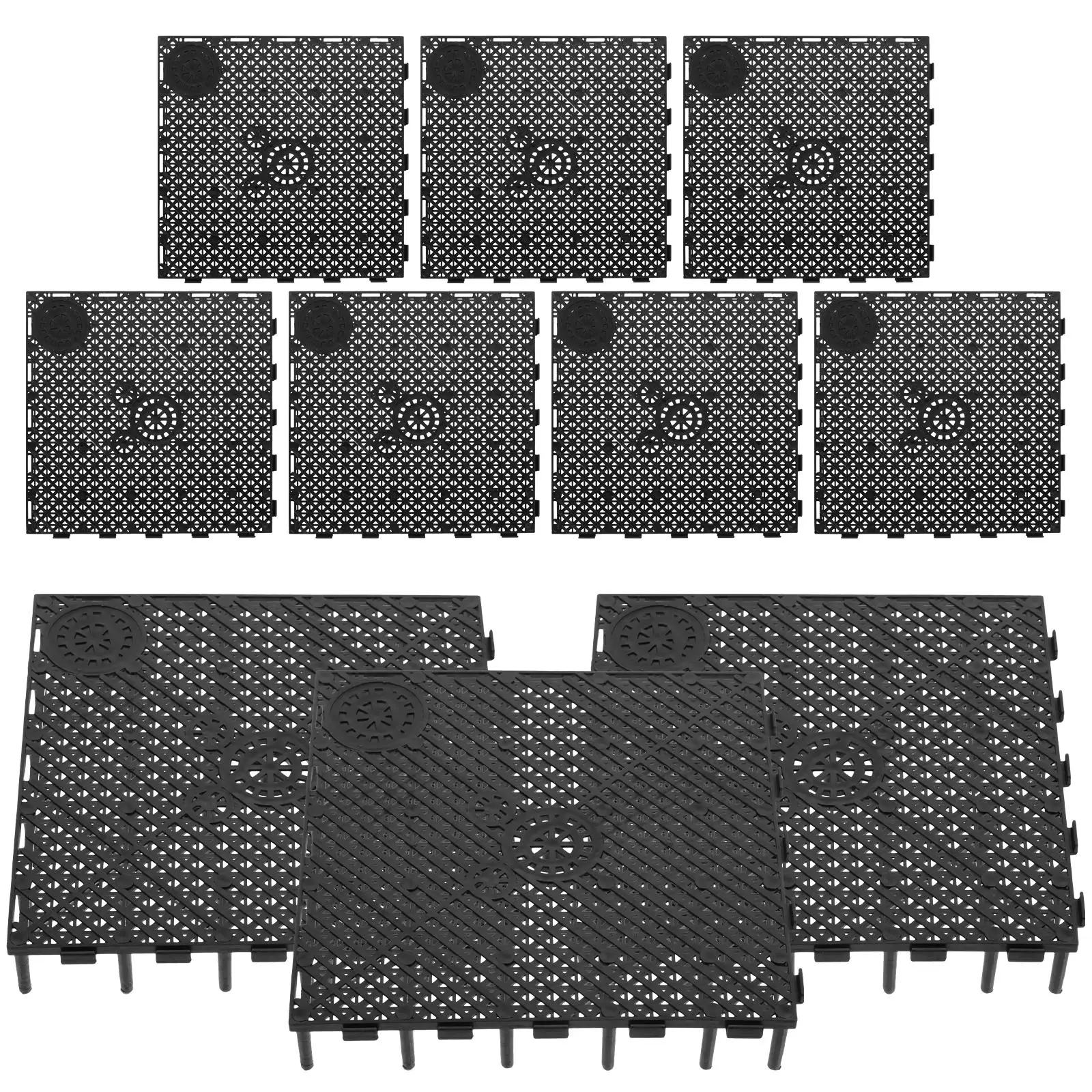 

10 Pcs under Gravel Filter System Plate Plates Accessories Black Fish Tank Isolation