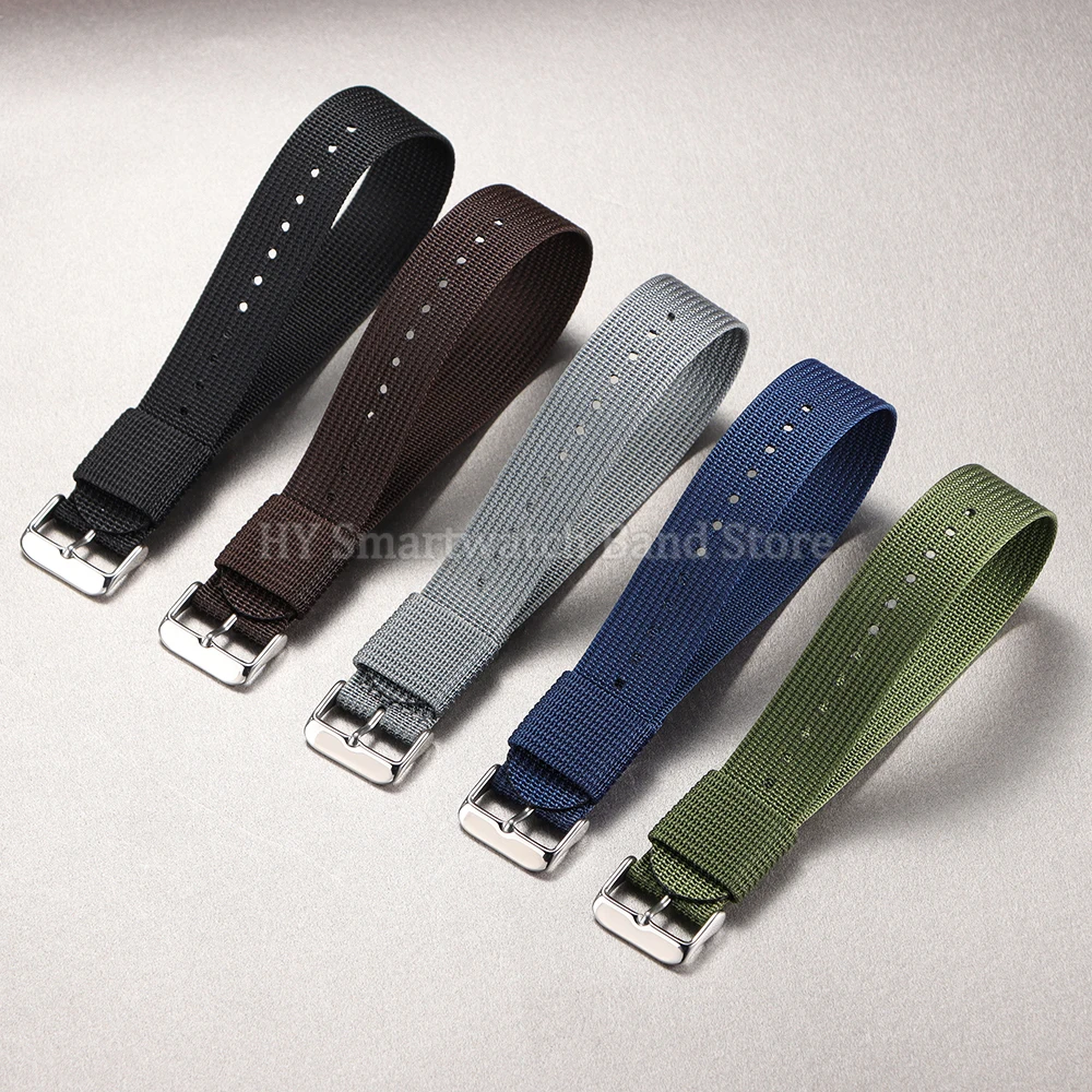 حزام ساعة من النايلون الناعم لسوار المعصم الرياضي العسكري من Seiko لأوميغا لاستبدال رولكس للرجال والنساء سوار معصم مجدول