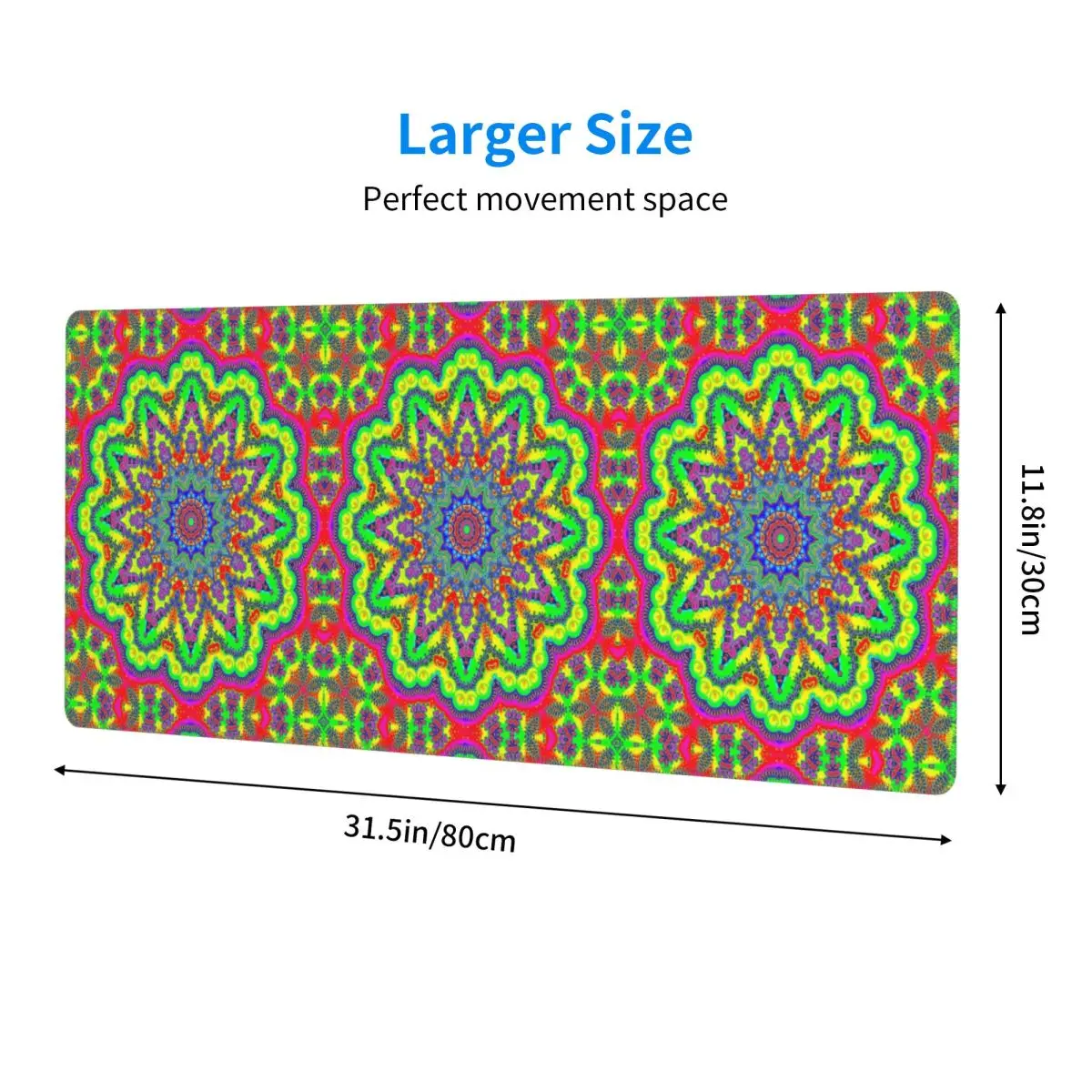 Large Mouse Pad Psychedelic Trippy Acid LSD Art Gamer PC Laptop Mats Keyboard Carpet Computer Gaming Office Accessories Desk Mat