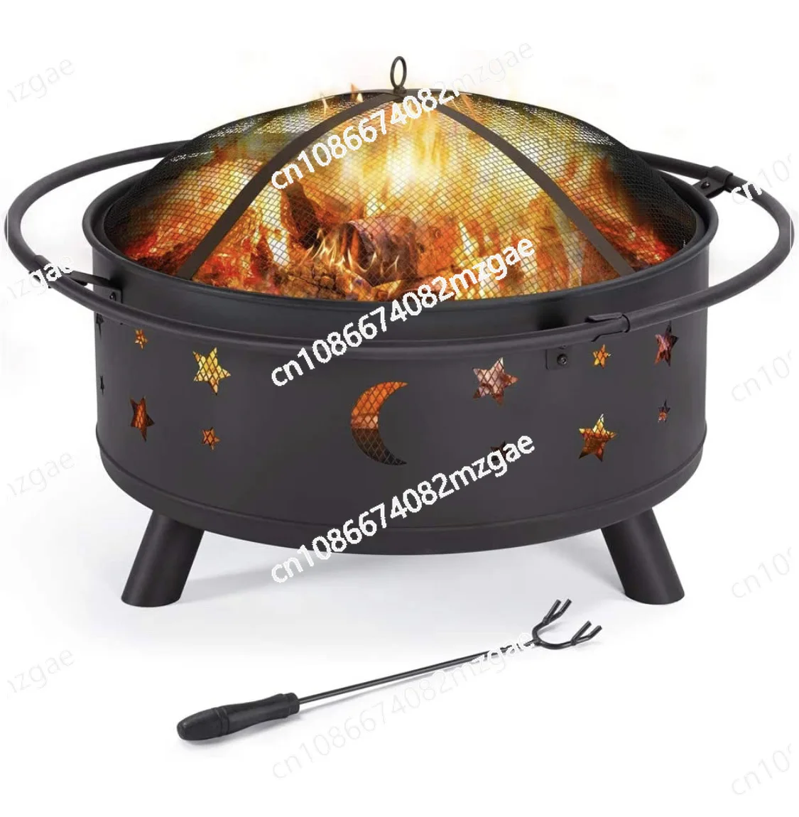 

Black Stove BBQ Firepit Outdoor Party Terrace Villa Brazier Outdoor