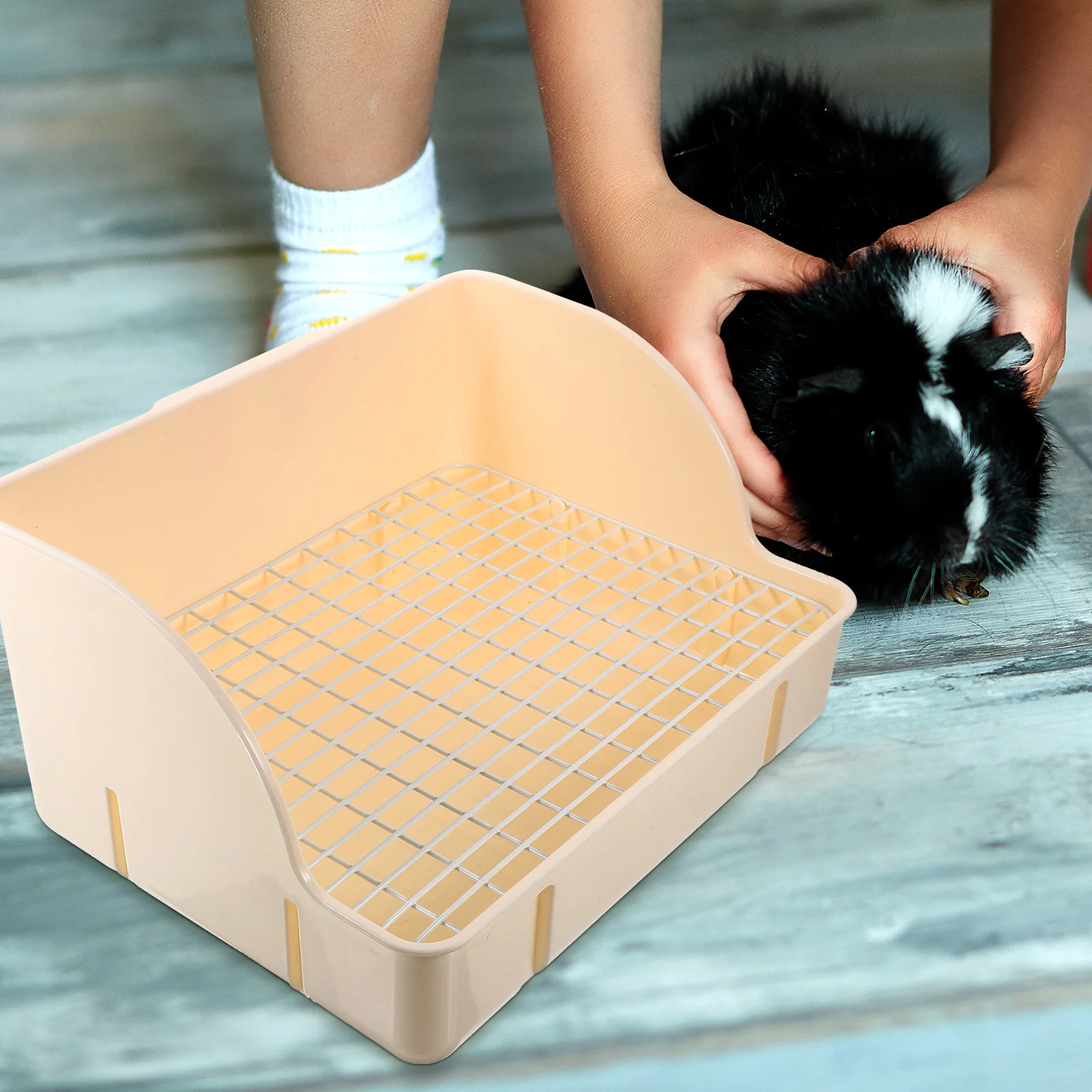 Konijn Potje Bunny Trainer Kooi voor Speelgoed Hamster Kattenbak Plastic Huisdier Toiletbak