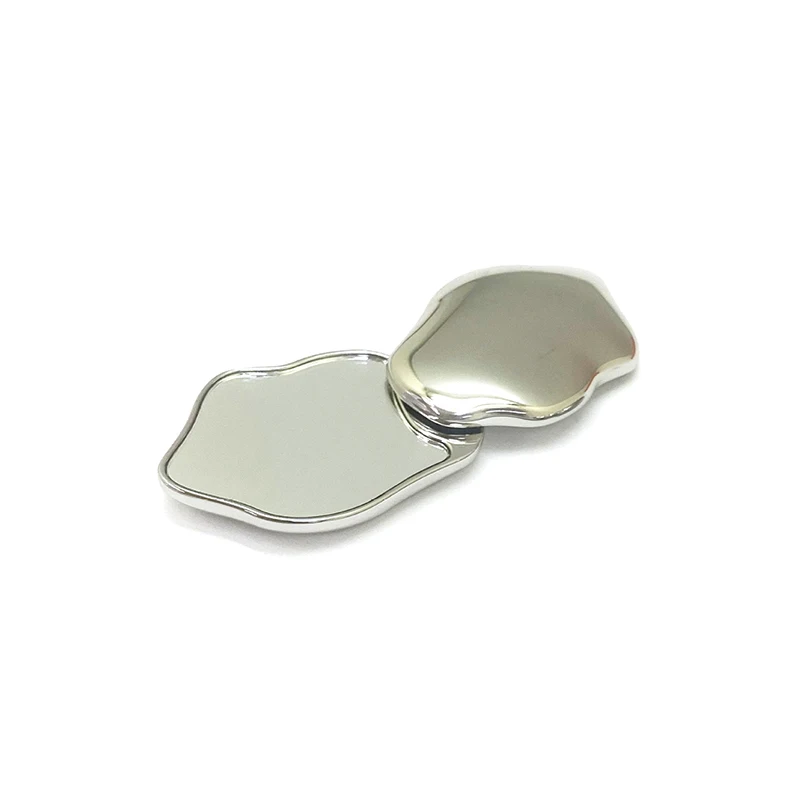 작은 거울, 귀엽고 접이식 메이크업 수리 거울 휴대용 하트 모양의 메이크업 거울, 미니 비 깨지지 않는 Portabl 양면