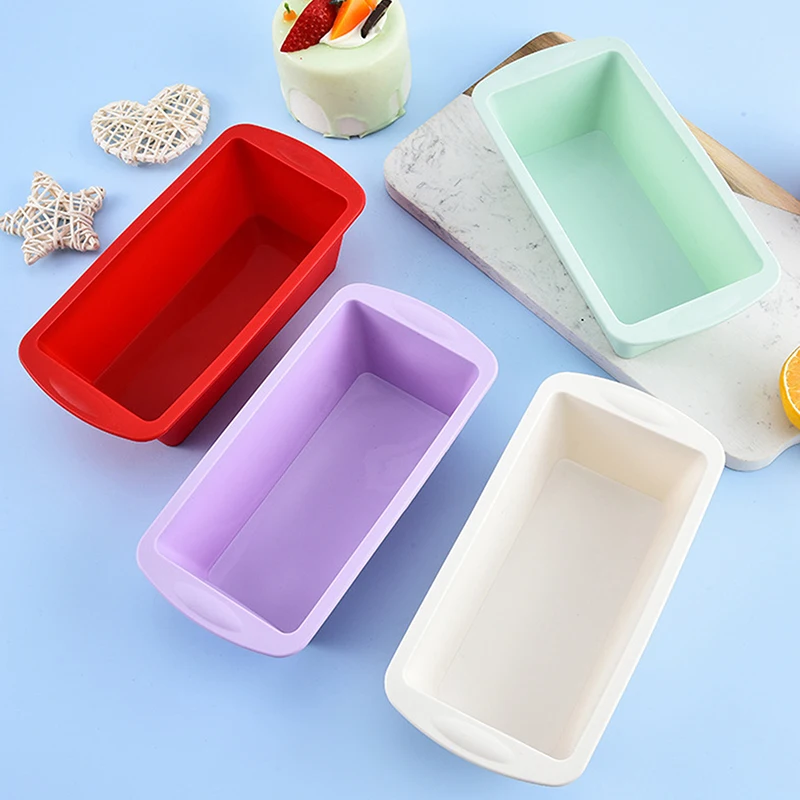 1Pc Mini Toast Food Grade Silicone Mold Rectangular Cake Pan Cheese Cake Mold Bake Mold Bread Baking Tray