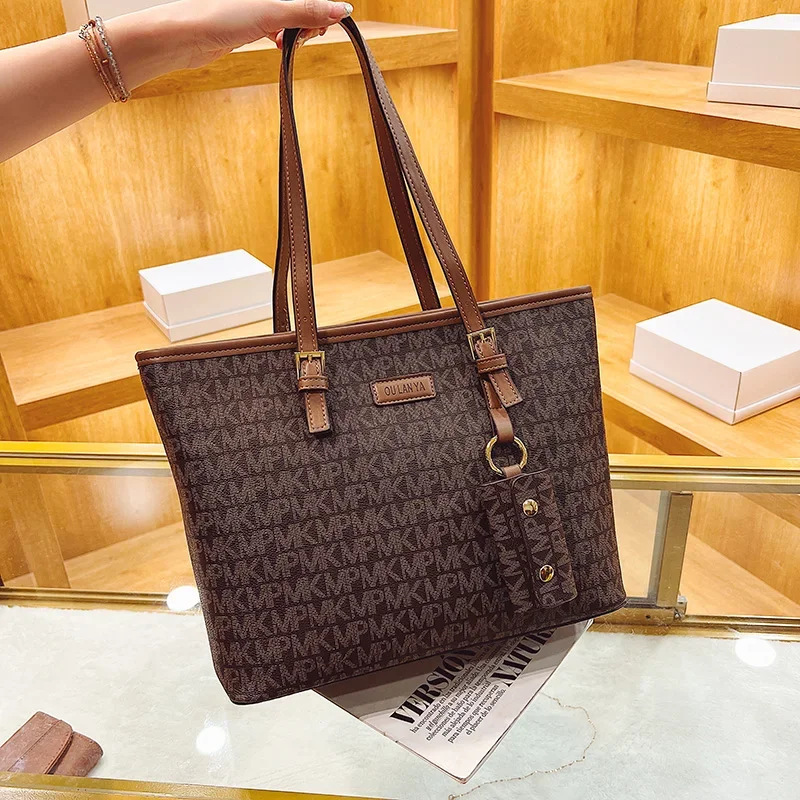 

Женская большая сумка с цветочным принтом 2025 года, парусиновая сумка через плечо большой вместимости, кошелек через плечо в корейском стиле