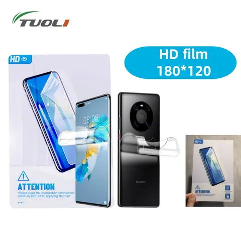 Tuoli 50 peças hd tpu universal hidrogel filme adesivo folha para tl168 tl568max tl518 plotter lâmina máquina de corte protetor de tela