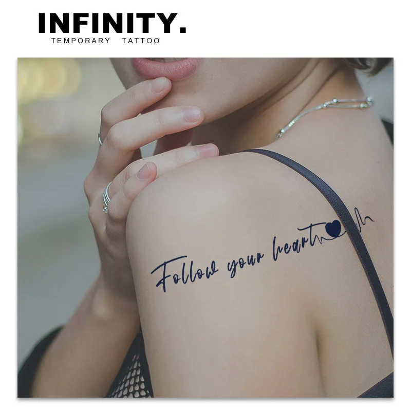 [Follow your heart] temporary tattoo sticker, waterproof magic tattoo, lasts to 8-15 days fake tattoo, semi permanent tattoo