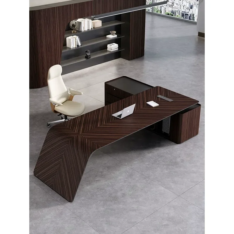 Modern Executive Desk and Chair Set Simple High End Office Furniture for Manager Leader Single Workstation with Comfortable