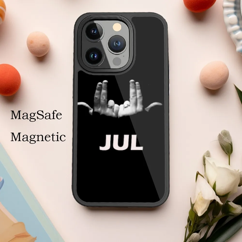 JuL Rapper Phone Case For iPhone 15 14 13 12 11 Pro Max Plus Phone Magnetic for Macsafe Cases Cover