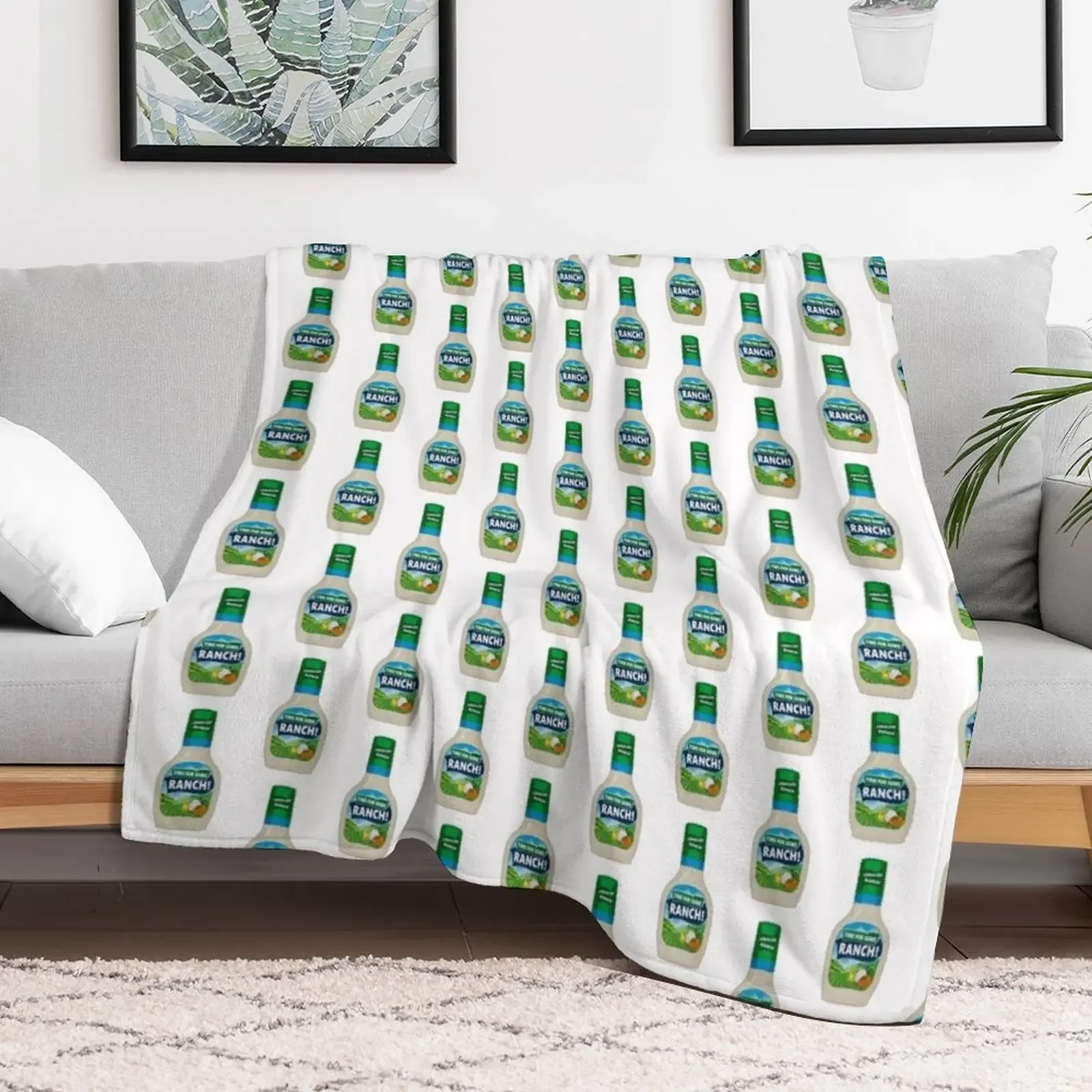 Time For Some Ranch! Throw Blanket Faux Fur Soft Warm Blanket for Bed