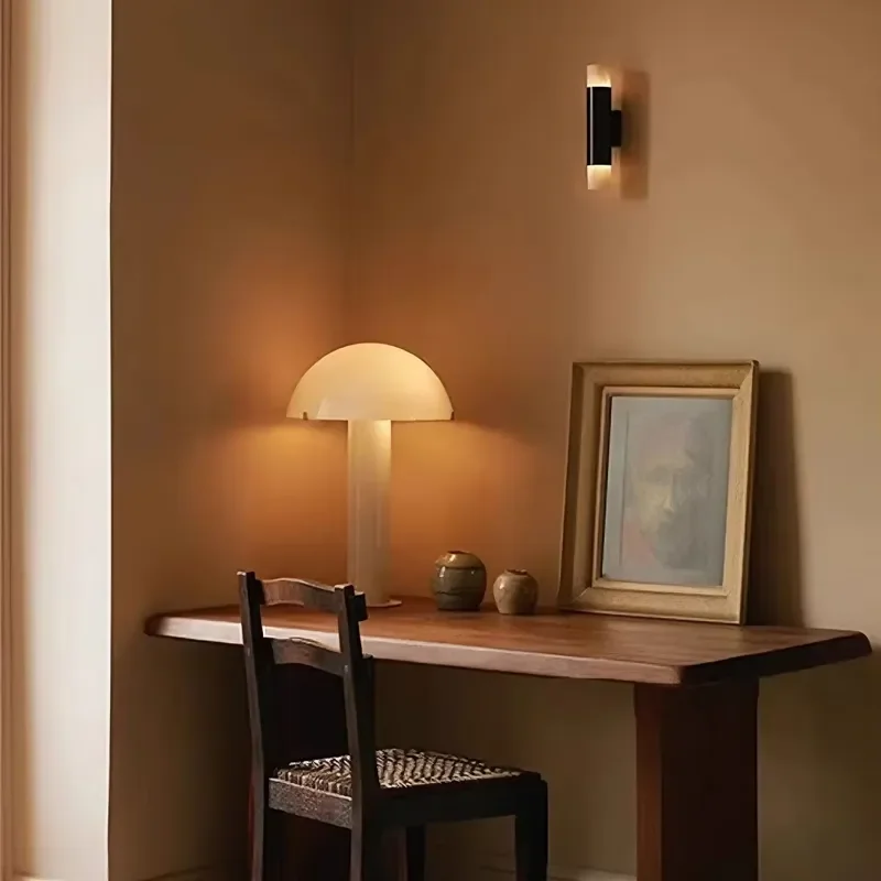 Modern Interior Marble Long Strip LED Wall Lamp Copper Decoration Abaster Wall Light for Hotel Guest Room Hallway Bedroom