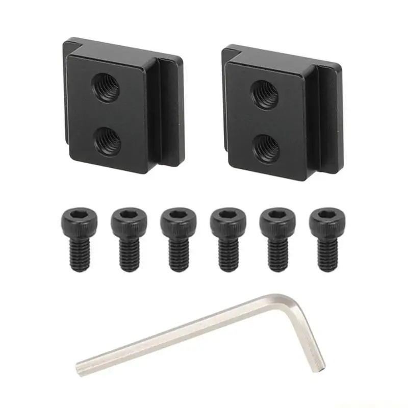 F62C Aluminum Black Camera Cage Mount Block for Accessory Expansion Tasks Use