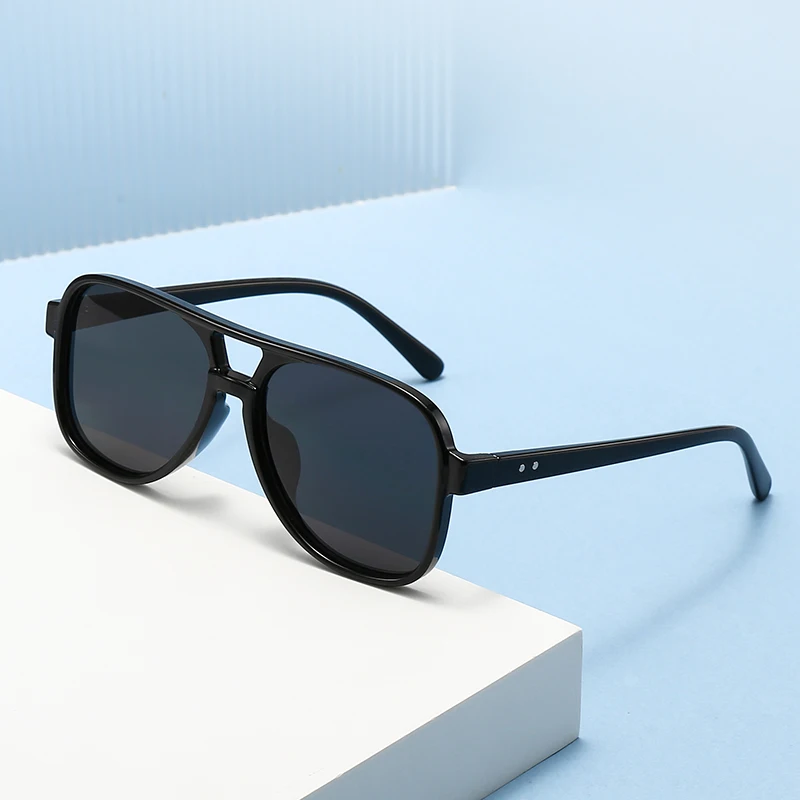 Motorcycle 1/4pcs Double Bridge Square Sunglasses Retro Square UV Protection Driving Eyewear Brand Big Shades Women Eyewear