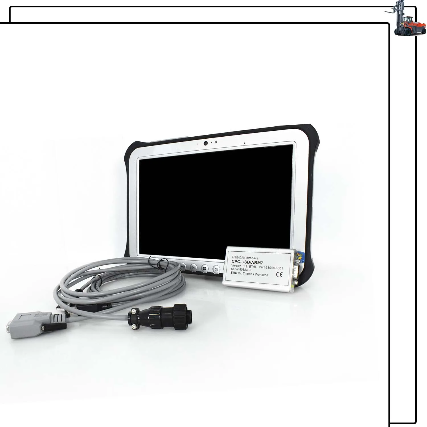 

FZ G1 планшетный вилочный погрузчик диагностический инструмент для TOYOTA BT Serial 8052305 TruckCom USB CAN интерфейс CPC-USB кабель ARM7