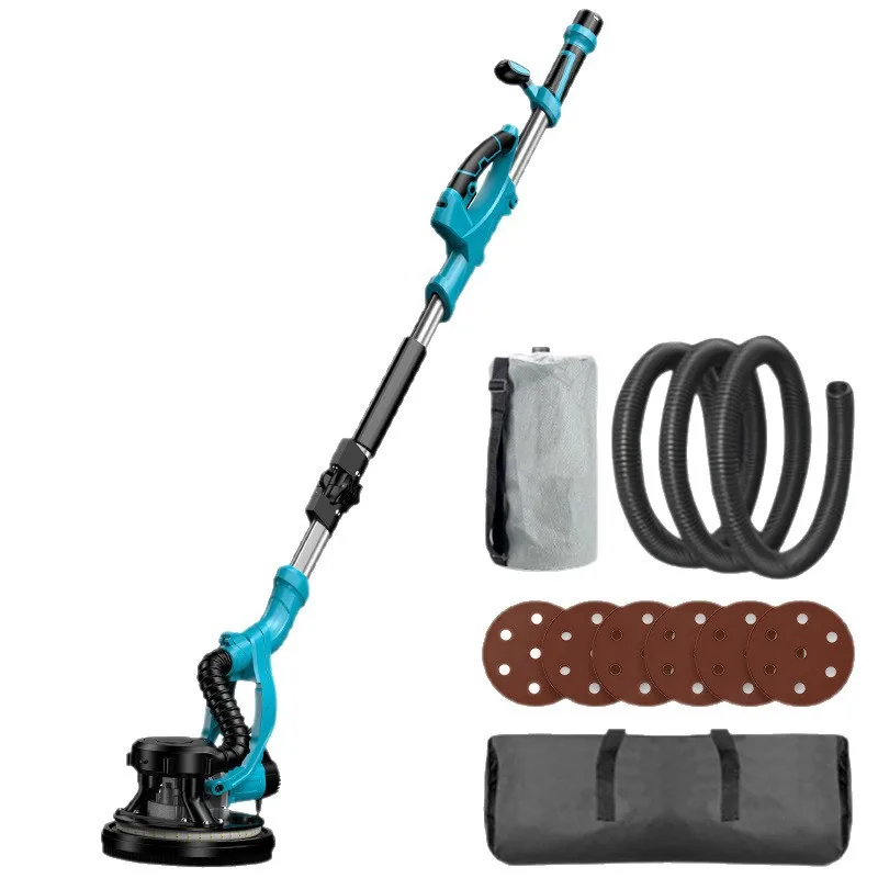 9 inch 225 wall grinder wall putty grinder sandpaper machine self-vacuuming double lamp long pole wall grinder